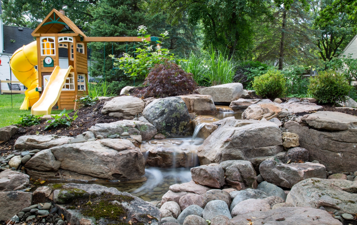 waterfall and stream