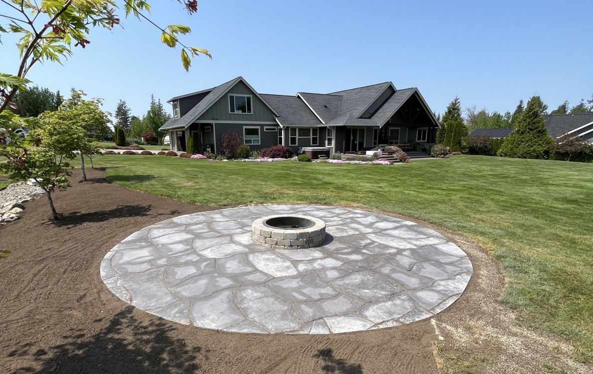 firepit and paver patio