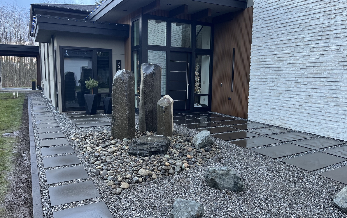 Fire pit and paver patio
