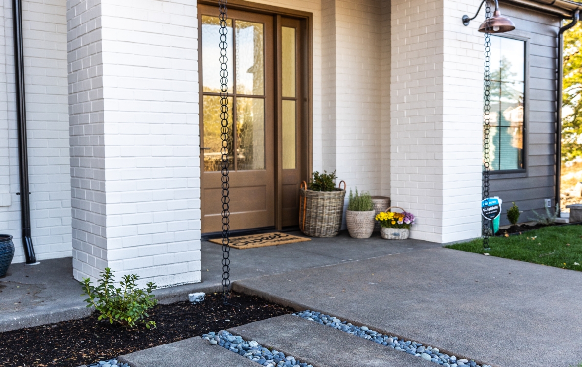 paver walkway and entrance