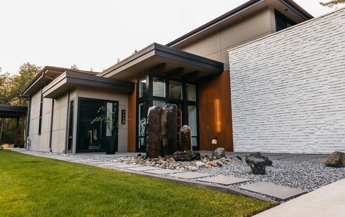 Water features, Outdoor Kitchen, Fiberglass Spa, Pavers, Landscape Lighting, Artificial Turf